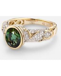 Marina B - Ondine 18Kt Ring With Diamonds And Tourmaline - Lyst