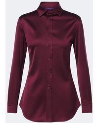 Ralph Lauren - Cameron Ii Satin Shirt - Lyst