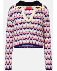 La DoubleJ - Picket Wool-Blend Polo Sweater - Lyst