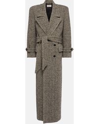 Saint Laurent - Oversized Wool-blend Coat - Lyst