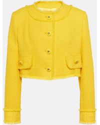Dolce & Gabbana - Cropped Wool-blend Tweed Jacket - Lyst