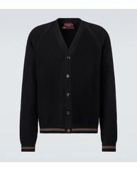 Gucci - Web Stripe Cotton Cardigan - Lyst
