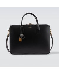 Saint Laurent - Leather Briefcase - Lyst
