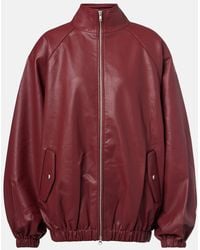 Frankie Shop - Senta Oversized Faux Leather Bomber Jacket - Lyst