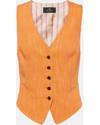Etro - Single-breasted Vest - Lyst