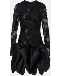 ROTATE BIRGER CHRISTENSEN - Robe Brodee En Satin A Fleurs - Lyst