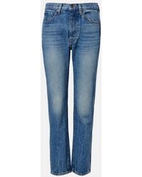 KHAITE - Finley Cropped Straight Jeans - Lyst