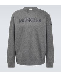 Moncler - Logo Wool-blend Sweatshirt - Lyst