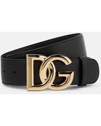 Dolce & Gabbana - Guertel DG aus Leder - Lyst