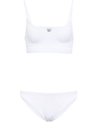 Hunza G Bikini Virginia in Weiß Damen Bekleidung Bademode und Strandmode Bikinis und Badeanzüge 