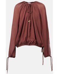 Loewe - Blusa Paula's Ibiza De Algodon Y Seda - Lyst