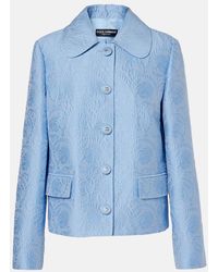 Dolce & Gabbana - Cotton And Silk-Blend Jacquard Jacket - Lyst