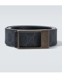 Gucci - Gg Canvas Reversible Leather Belt - Lyst