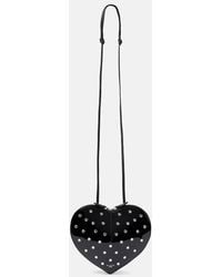 Alaïa - Leather Le Coeur Bag With Crystals - Lyst