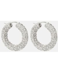 Jil Sander - Crystal-embellished Hoop Earrings - Lyst