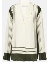SIR. - Leilana Striped Silk Crepe De Chine Shirt - Lyst