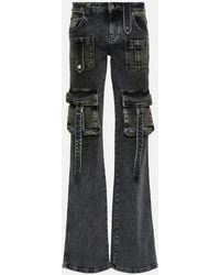 Blumarine - Low-Rise Denim Cargo Pants - Lyst