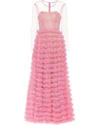 RED Valentino Vestido de fiesta de tul con encaje - Rosa
