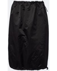 Prada - Silk Satin Midi Skirt - Lyst
