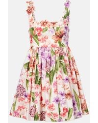 Agua Bendita - Barbare Floral Cotton Minidress - Lyst