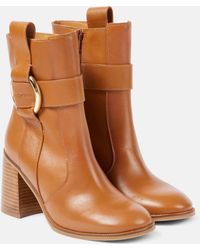 See By Chloé - New Ring 80 Leather Ankle Boots - Lyst