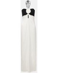 SAME - Robe Longue En Soie Melangee - Lyst