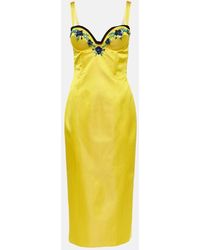 Miss Sohee - Iris Embellished Velvet Midi Dress - Lyst