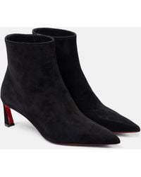 Christian Louboutin - Condora 55 Black Suede Boots - Lyst