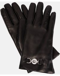 Versace - Medusa Leather Gloves - Lyst