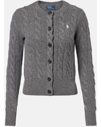 Polo Ralph Lauren - Cable-Knit Wool And Cashmere Cardigan - Lyst