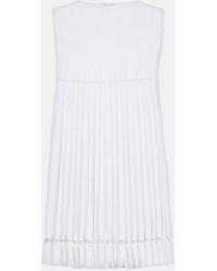 Alaïa - Plisse Pointelle Minidress - Lyst