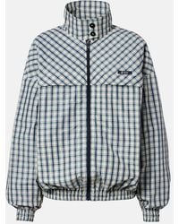 Prada - Checked Cotton-Blend Chambray Jacket - Lyst