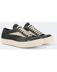 Rick Owens - Vintage Suede-Trimmed Leather Sneakers - Lyst