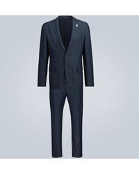 Lardini Easy Wear Slim-fit Travel Suit - Blue