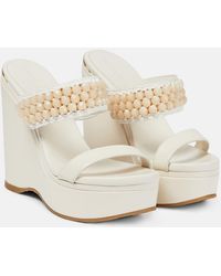 Jimmy Choo - Amoure Wedge 130 Leather Sandals - Lyst
