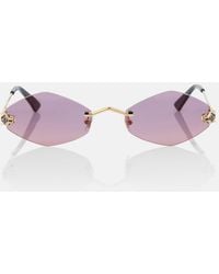 Cartier - Panthere De Cartier Geometric Sunglasses - Lyst