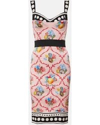 Dolce & Gabbana - Capri Printed Silk-Blend Minidress - Lyst