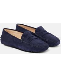 Tod's - Gommini Suede Loafers - Lyst