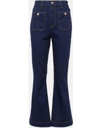 Veronica Beard - Carson Cropped Flared Jeans - Lyst