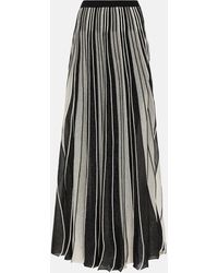 Costarellos - Striped Pleated Maxi Skirt - Lyst