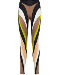 Mugler Leggings con design color-block - Nero
