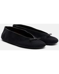 The Row - Fay Bow-Detail Cotton Ballet Flats - Lyst