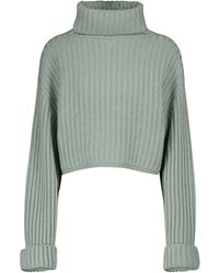 Brunello Cucinelli Cropped Cashmere Sweater - Green