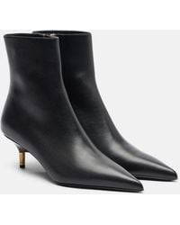KHAITE - Bella Leather Ankle Boots - Lyst