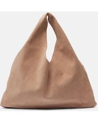 The Row - Bindle Small Suede Tote Bag - Lyst