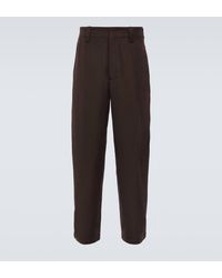 Lemaire - Wool And Linen Gabardine Wide-leg Pants - Lyst