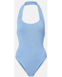 Hunza G - Sandy Halterneck Swimsuit - Lyst