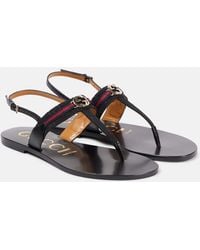 Gucci - Sandalen Interlocking G Aus Canvas - Lyst