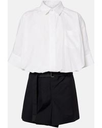 Sacai - Poplin Minidress - Lyst