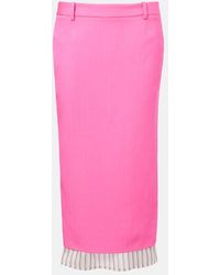 The Attico - Virgin Wool Pencil Skirt - Lyst